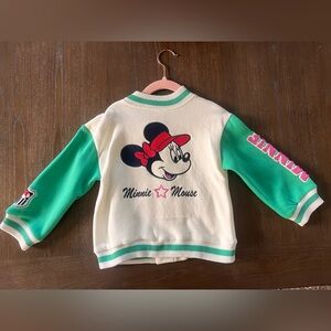 Minnie Mouse Cream and Green Sweater